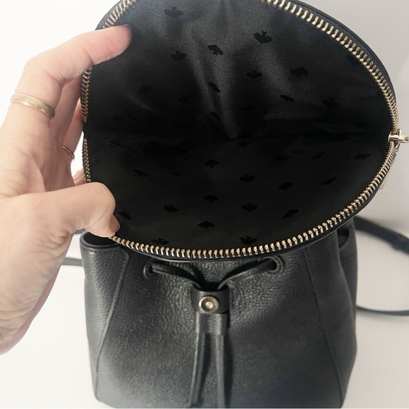 Black Kate Spade Leila Medium Backpack Purse - Picture 6 of 6